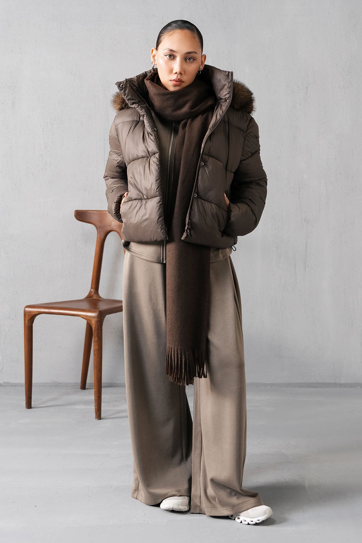 MOCK NECK PUFFER JACKET