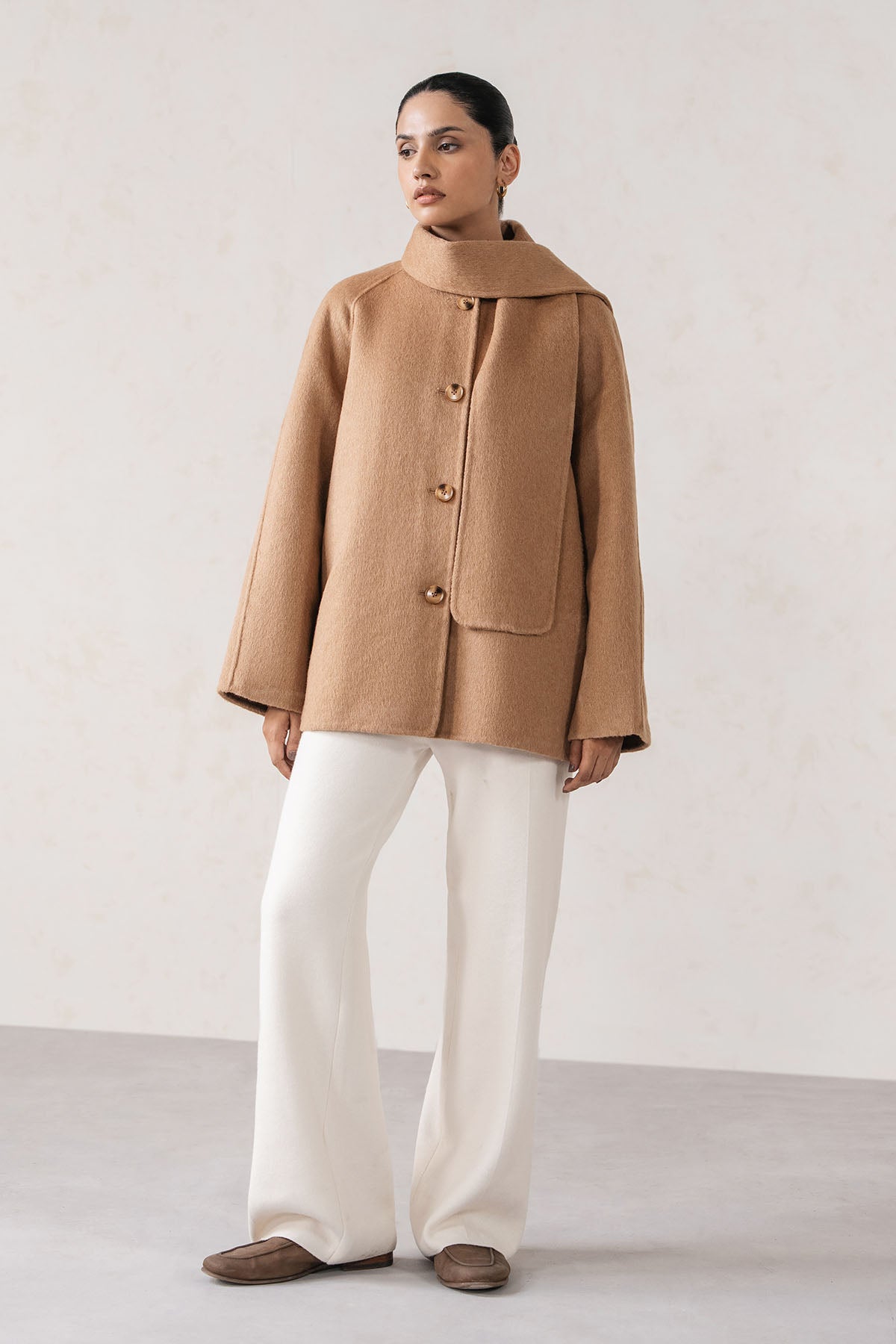 SCARF COLLAR JACKET