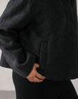 COLLARED WOOL-BLEND JACKET