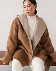 HOODED WRAP COAT