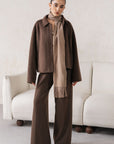 COLLARED WOOL-BLEND JACKET