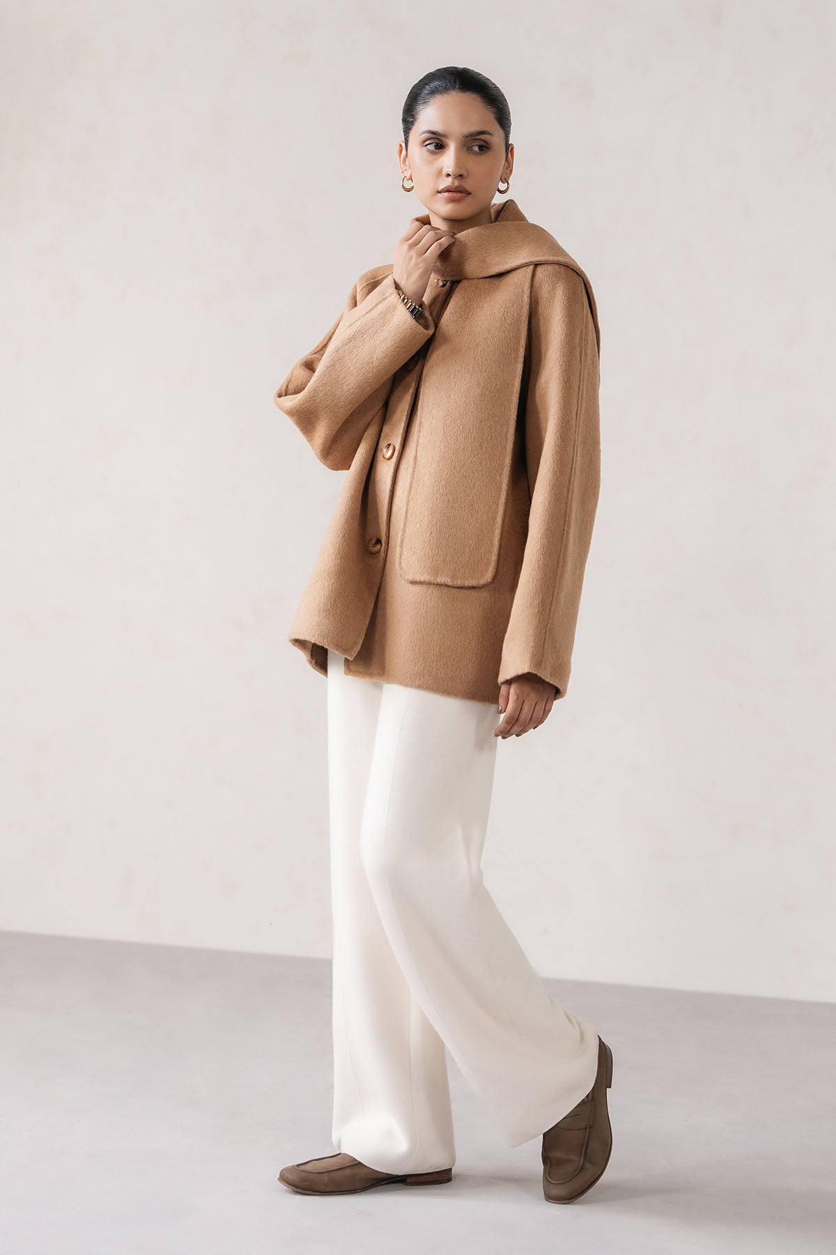 SCARF COLLAR JACKET
