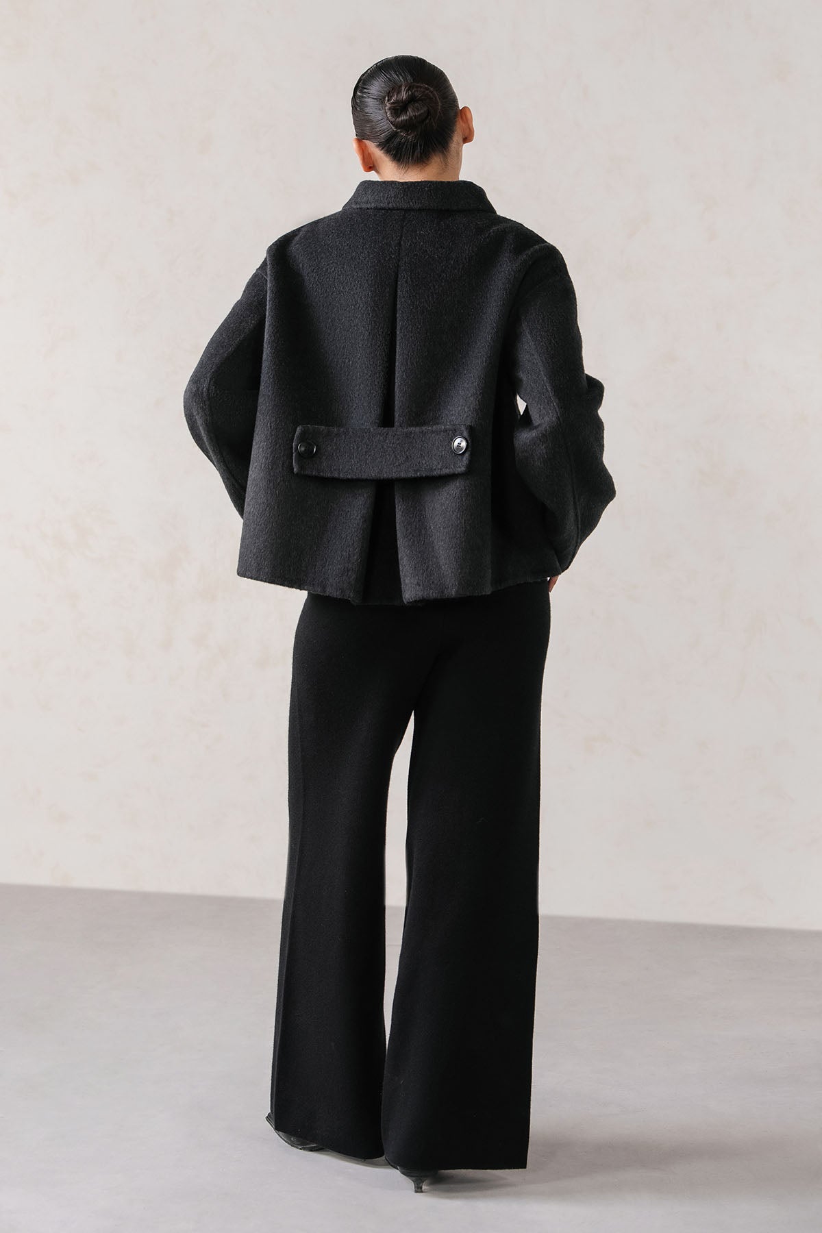 COLLARED WOOL-BLEND JACKET