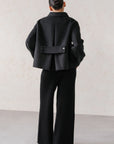 COLLARED WOOL-BLEND JACKET