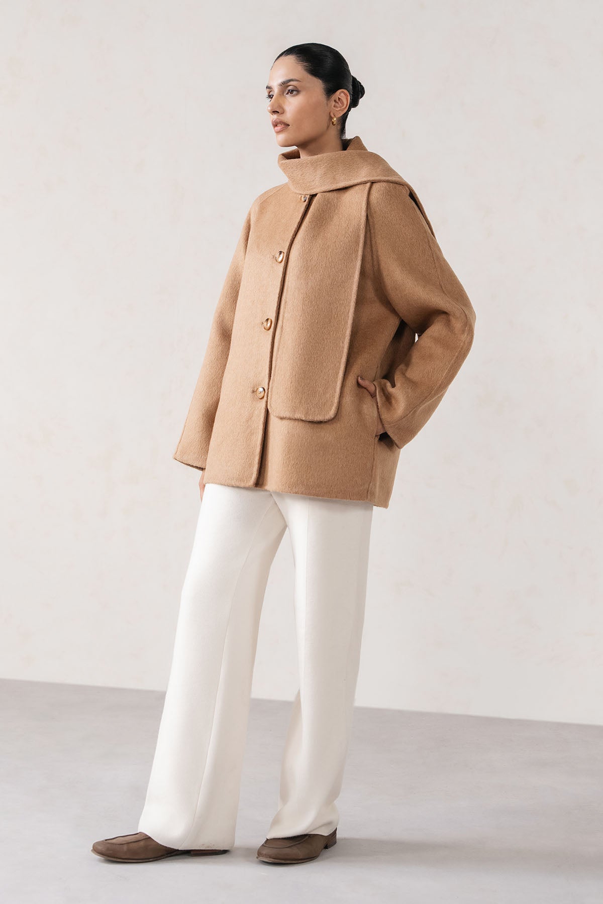 SCARF COLLAR JACKET