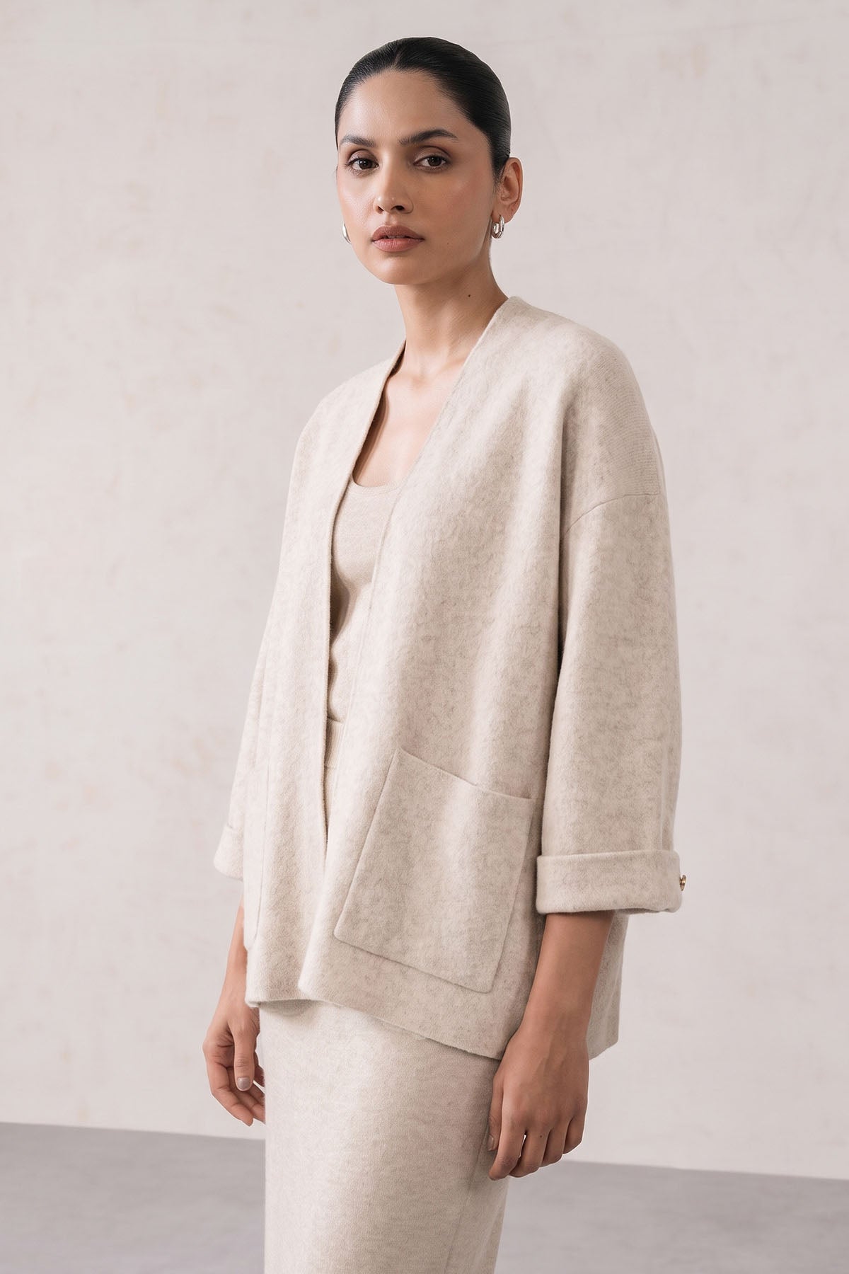 LIGHTWEIGHT OPEN CARDIGAN