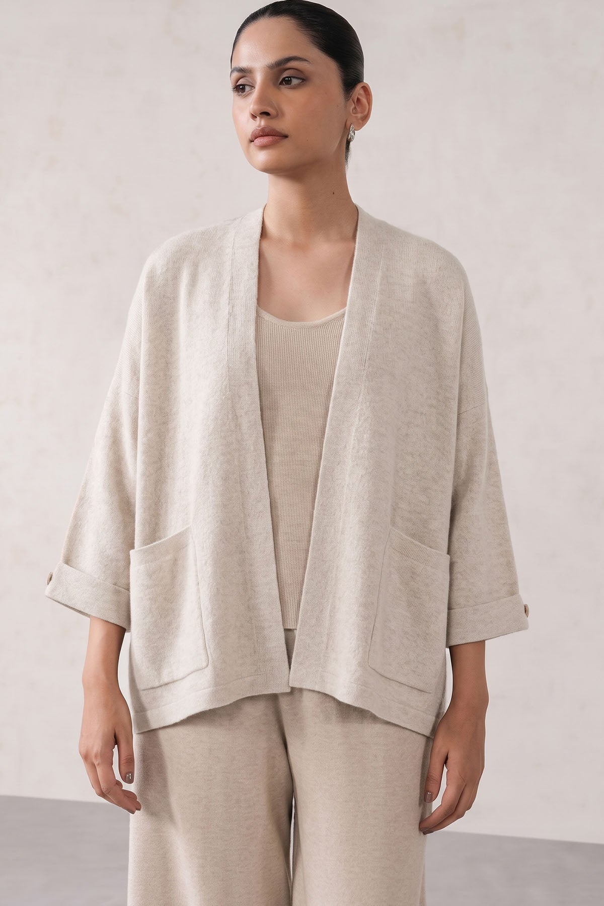 LIGHTWEIGHT OPEN CARDIGAN