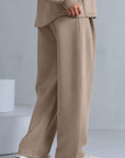 TEXTURED WIDE LEG PANTS-CLOUDLUX