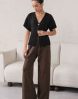 SHORT SLEEVE KNIT CARDIGAN