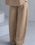 TEXTURED WIDE LEG PANTS-CLOUDLUX