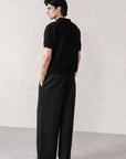 TEXTURED SWEATER POLO-100% COTTON