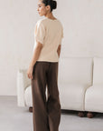 SHORT SLEEVE KNIT CARDIGAN