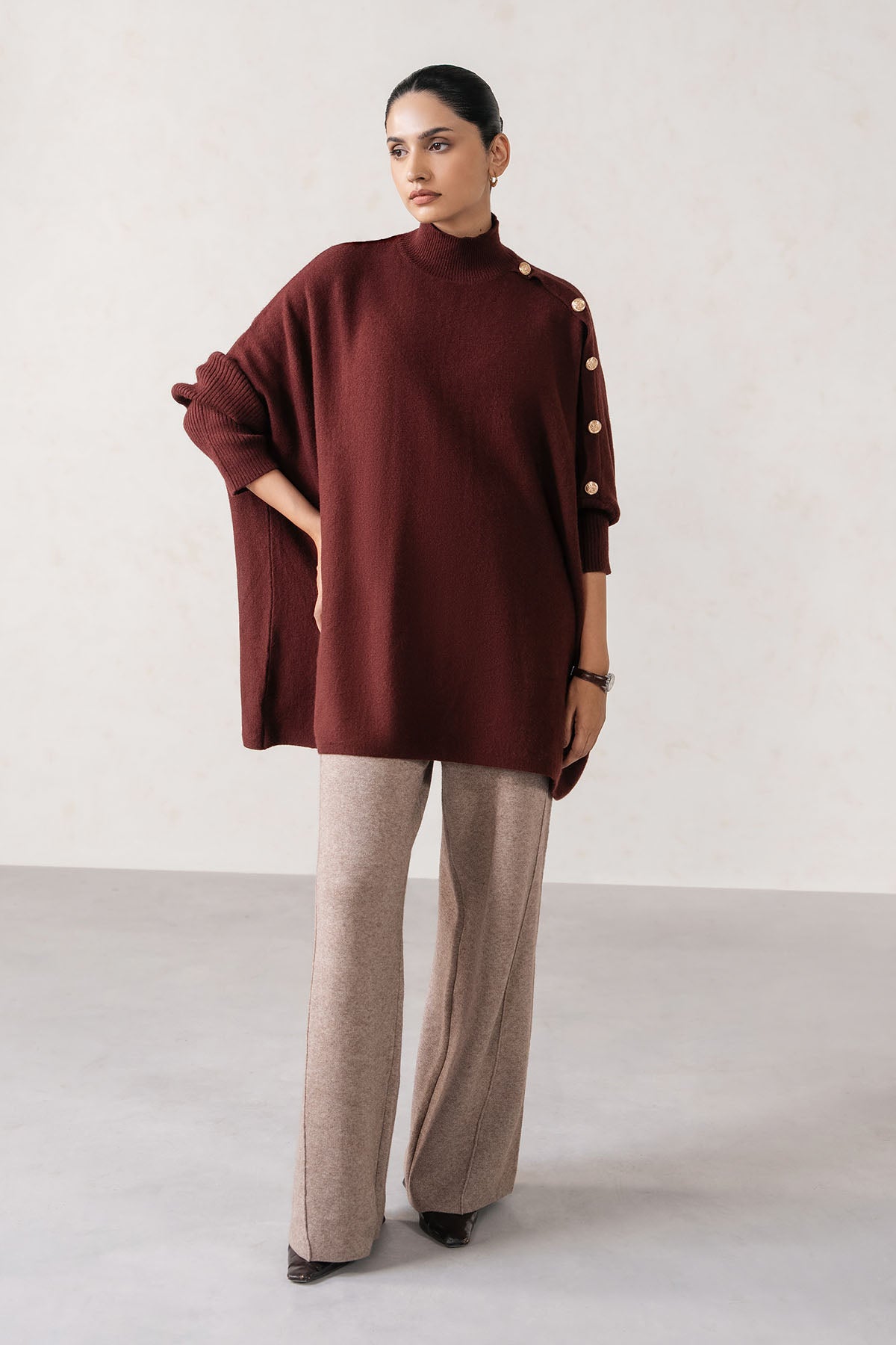 MOCKNECK OVERSIZED SWEATER