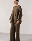 OVERSIZED CREW NECK KNIT SET