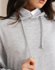 RELAXED LONG HOODIE-TERRY