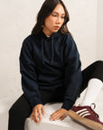 RELAXED LONG HOODIE-TERRY