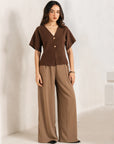 SHORT SLEEVE KNIT CARDIGAN