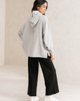 RELAXED LONG HOODIE-TERRY