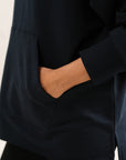 RELAXED LONG HOODIE-TERRY