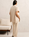 BOXY CABLE KNIT PULLOVER