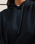 RELAXED LONG HOODIE-TERRY