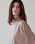 MOCK NECK SIDE SLIT CLOUDLUX