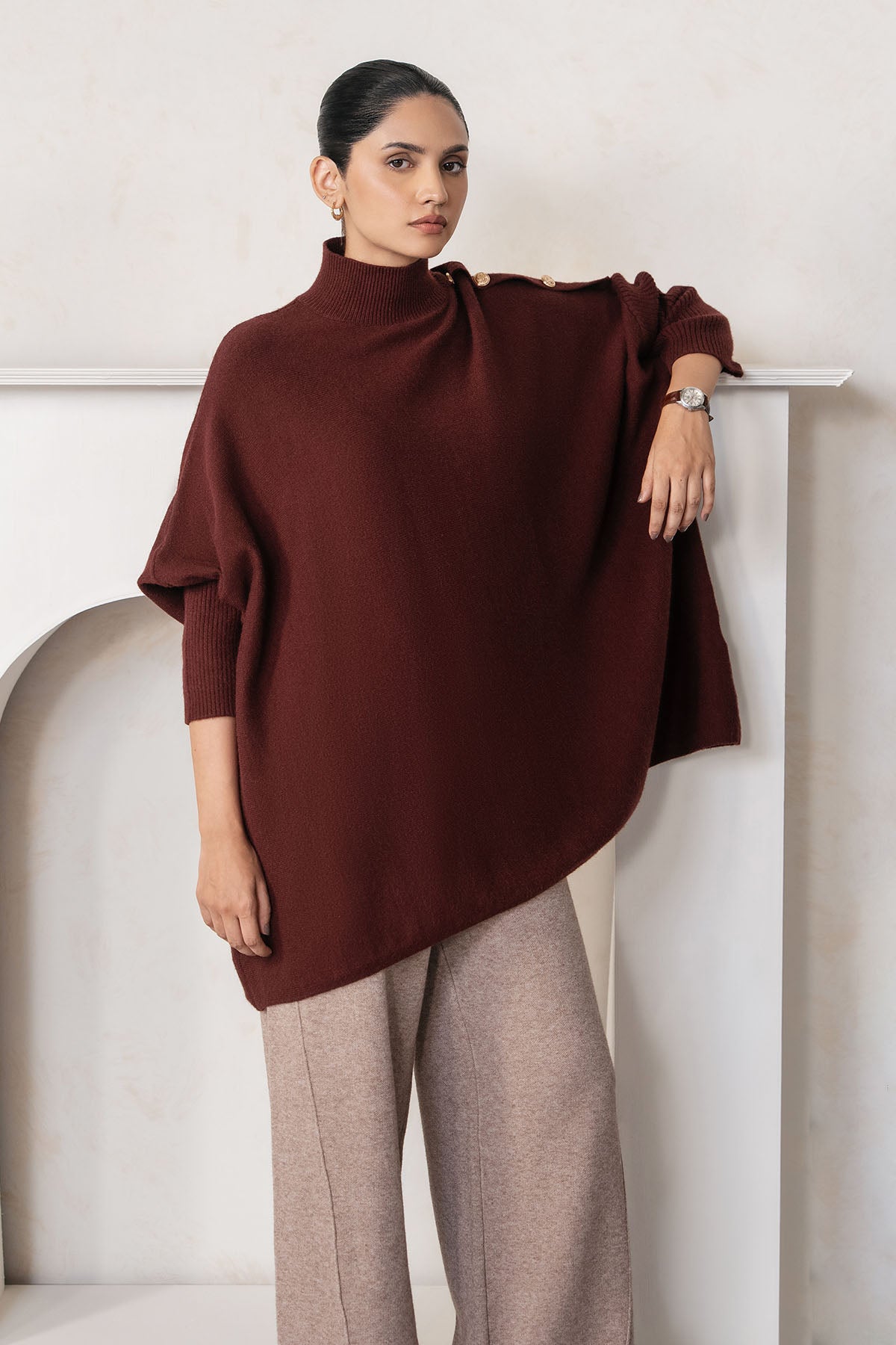 MOCKNECK OVERSIZED SWEATER