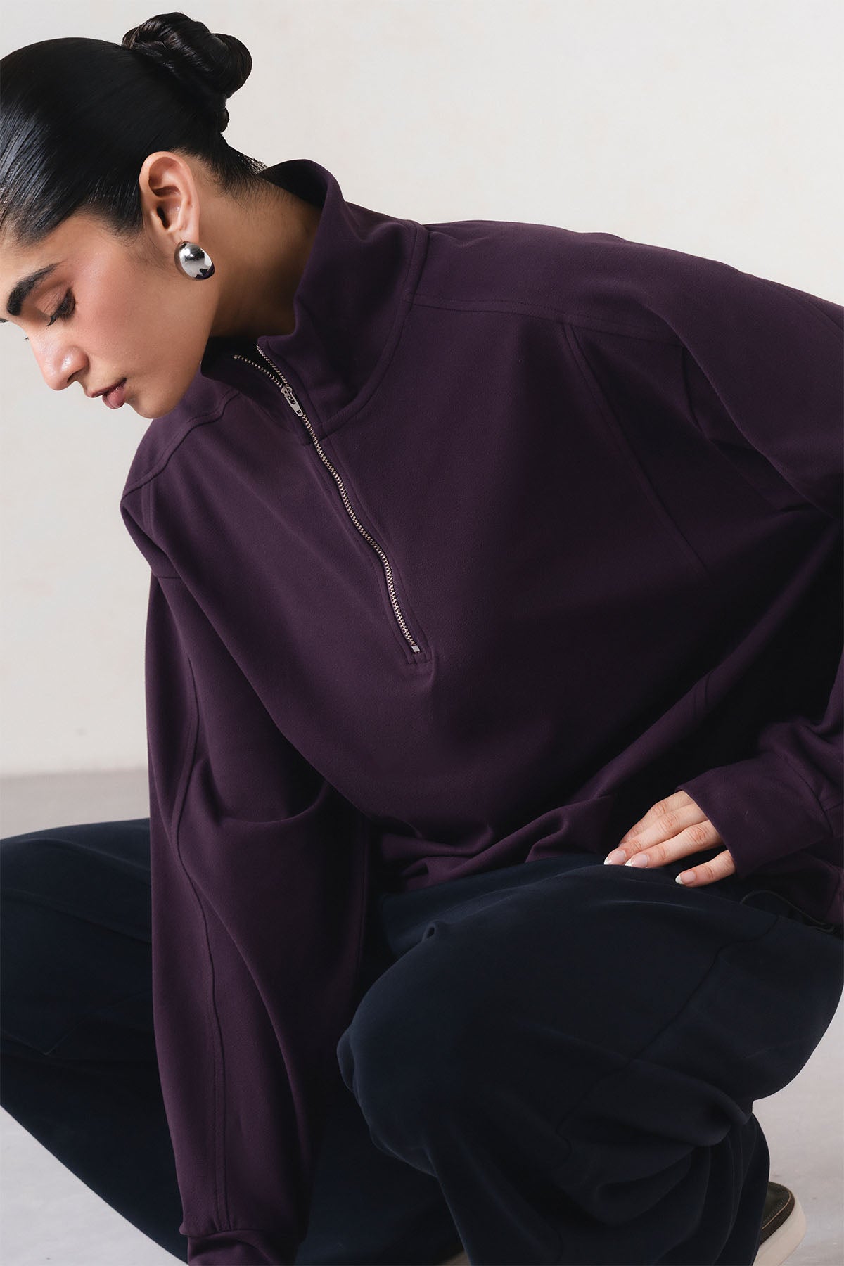 RELAXED QUARTER ZIP-CLOUDFORM
