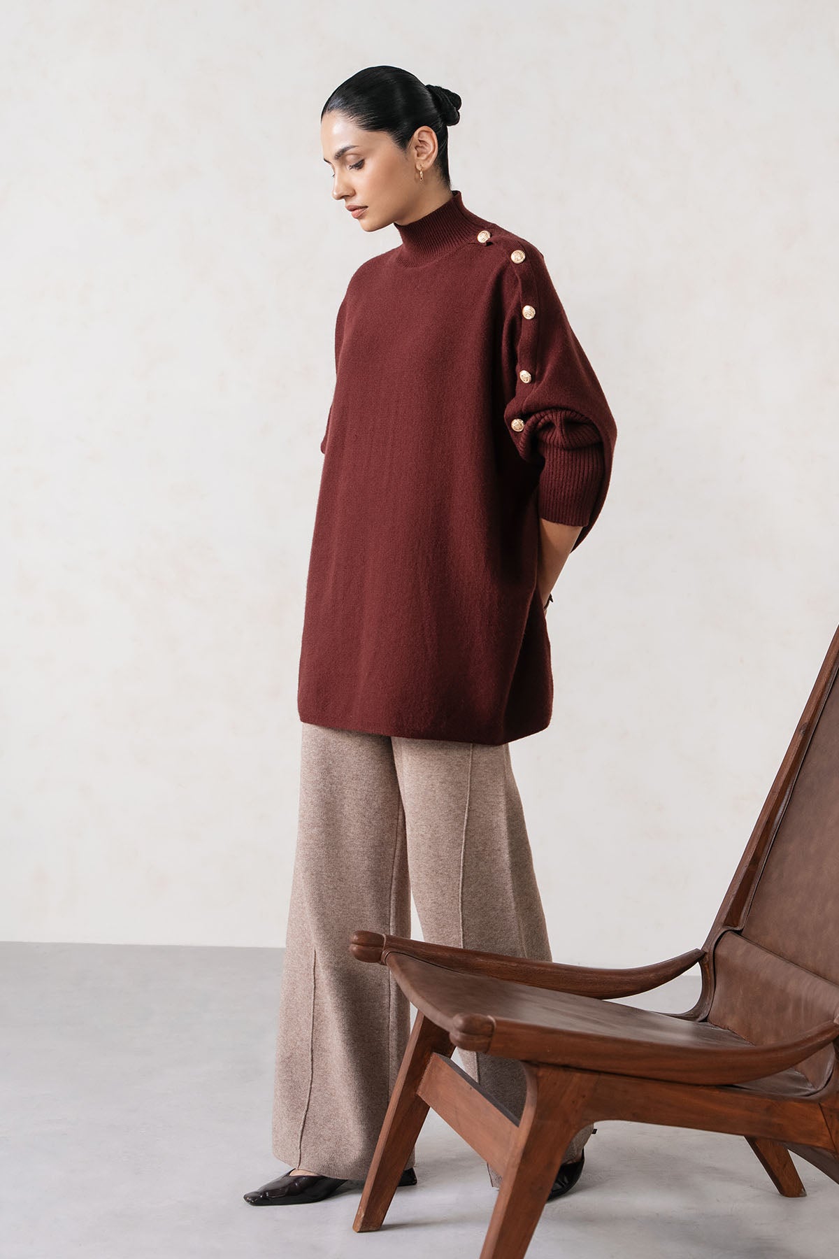 MOCKNECK OVERSIZED SWEATER