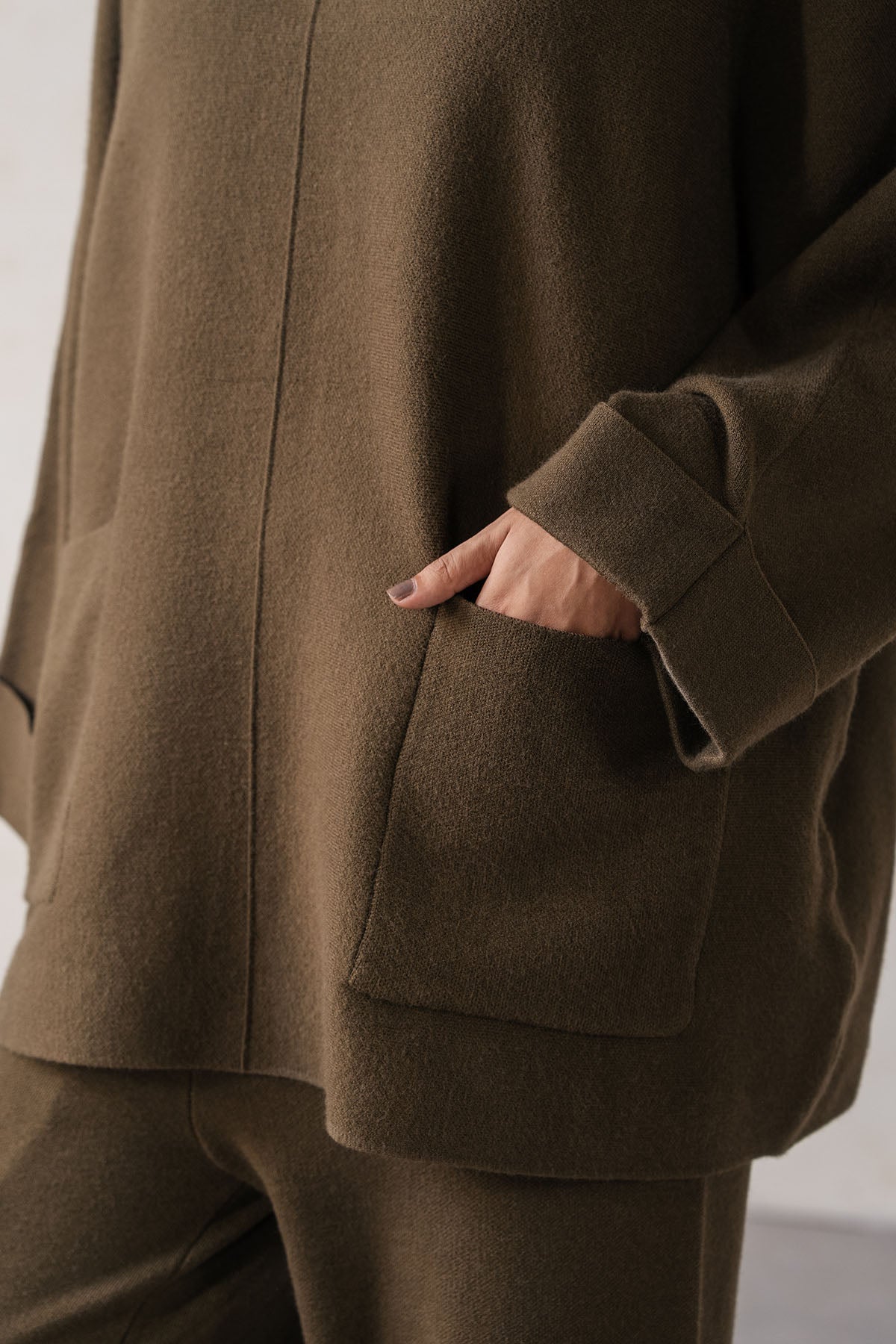 OVERSIZED CREW NECK KNIT SET