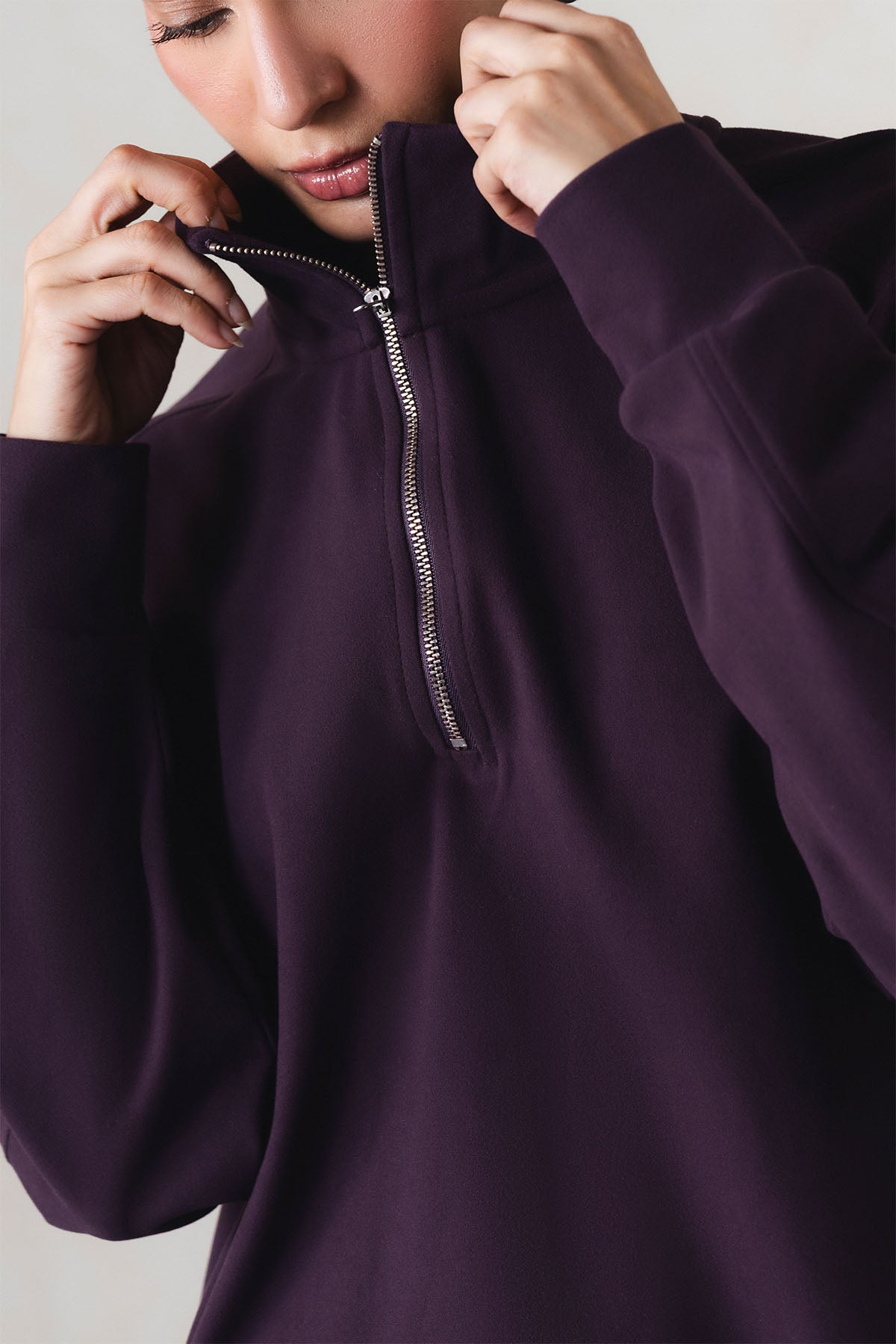 RELAXED QUARTER ZIP-CLOUDFORM