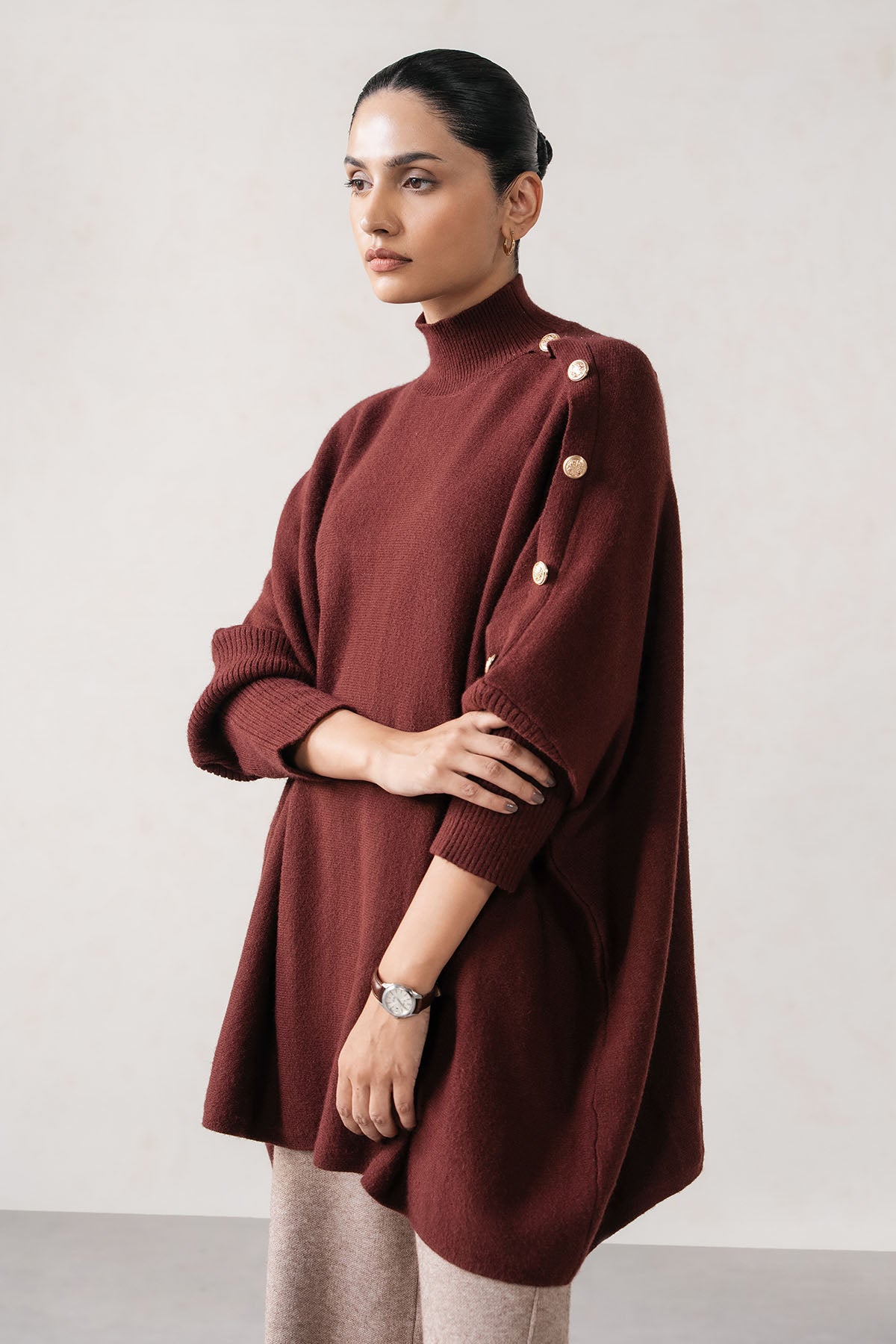 MOCKNECK OVERSIZED SWEATER