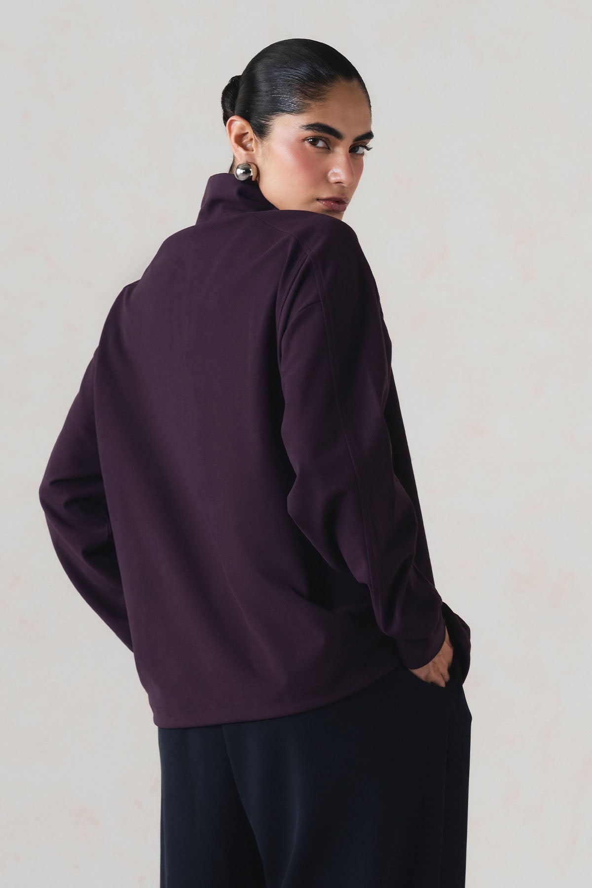 RELAXED QUARTER ZIP-CLOUDFORM