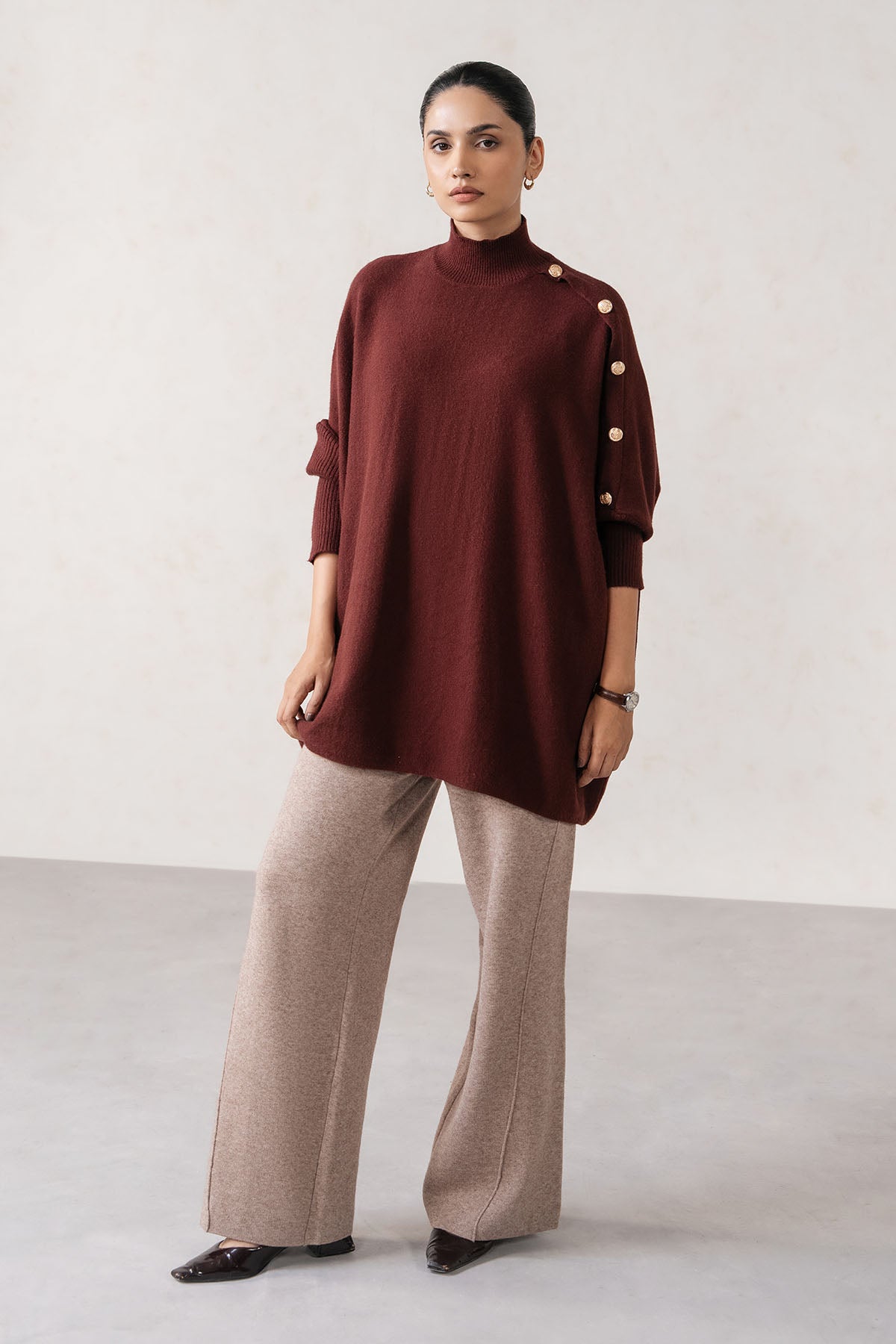 MOCKNECK OVERSIZED SWEATER