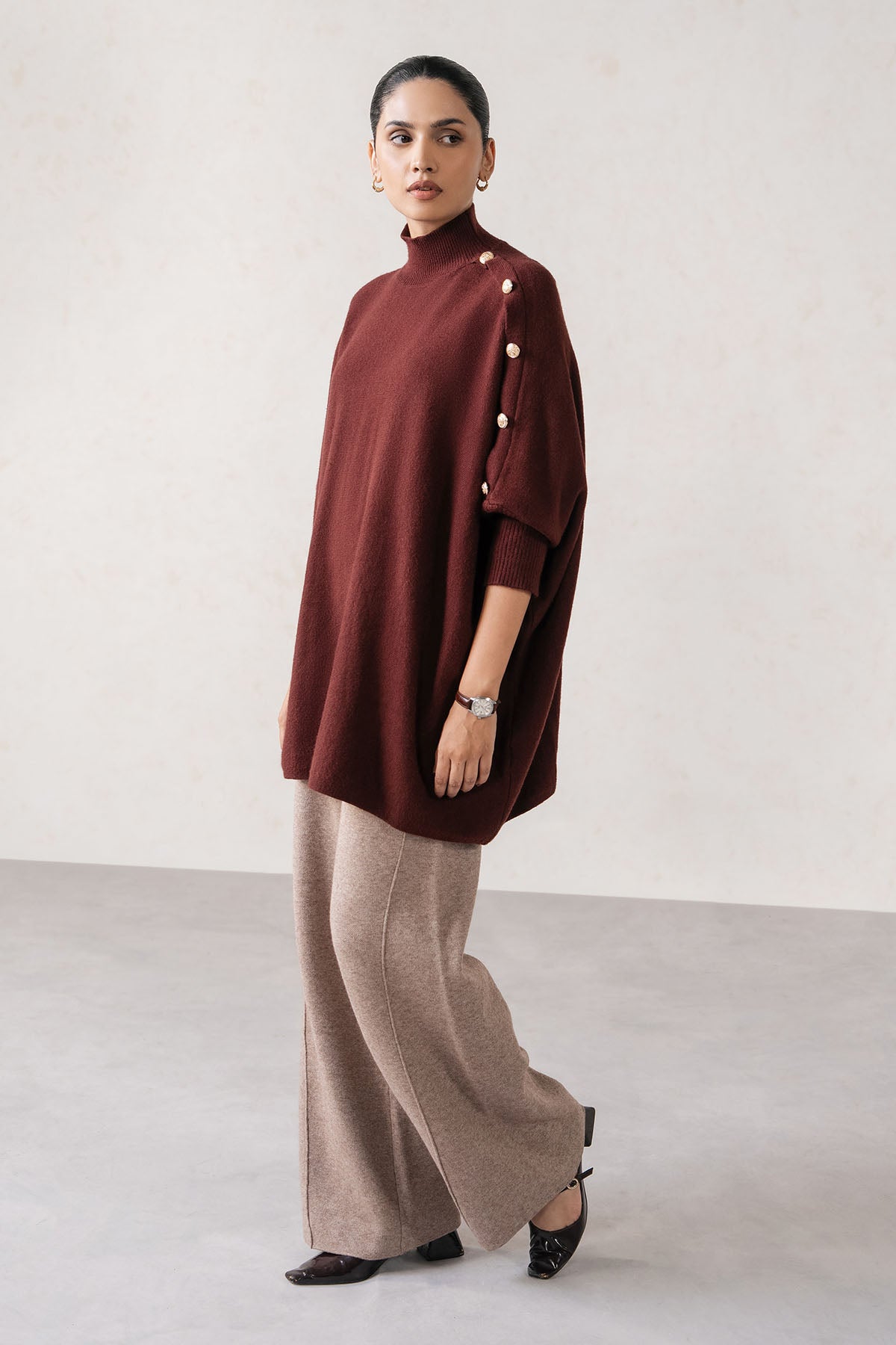 MOCKNECK OVERSIZED SWEATER