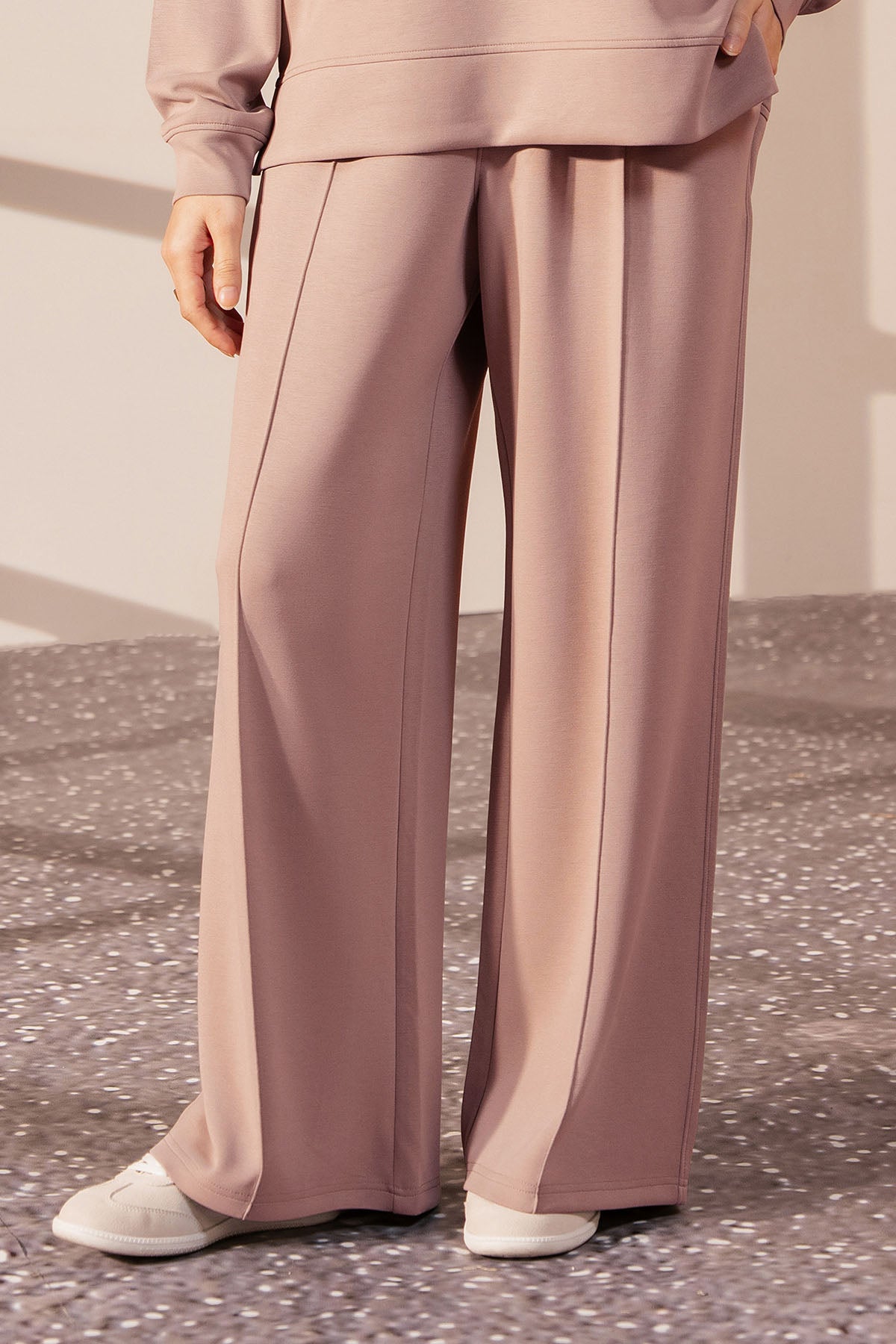 PLEATED WIDE LEG TROUSER CLOUDLUX