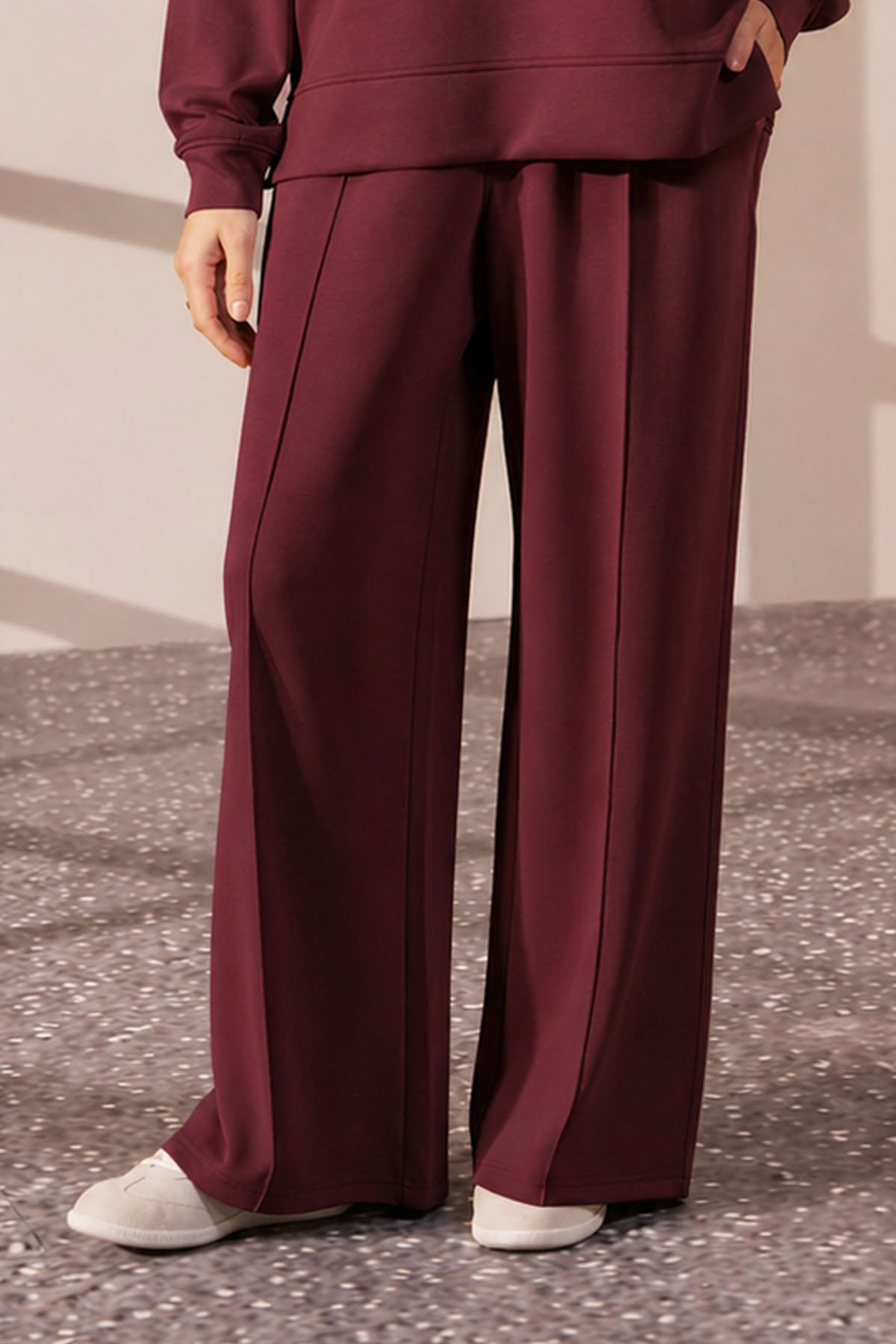 PLEATED WIDE LEG TROUSER CLOUDLUX
