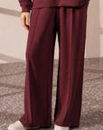 PLEATED WIDE LEG TROUSER CLOUDLUX