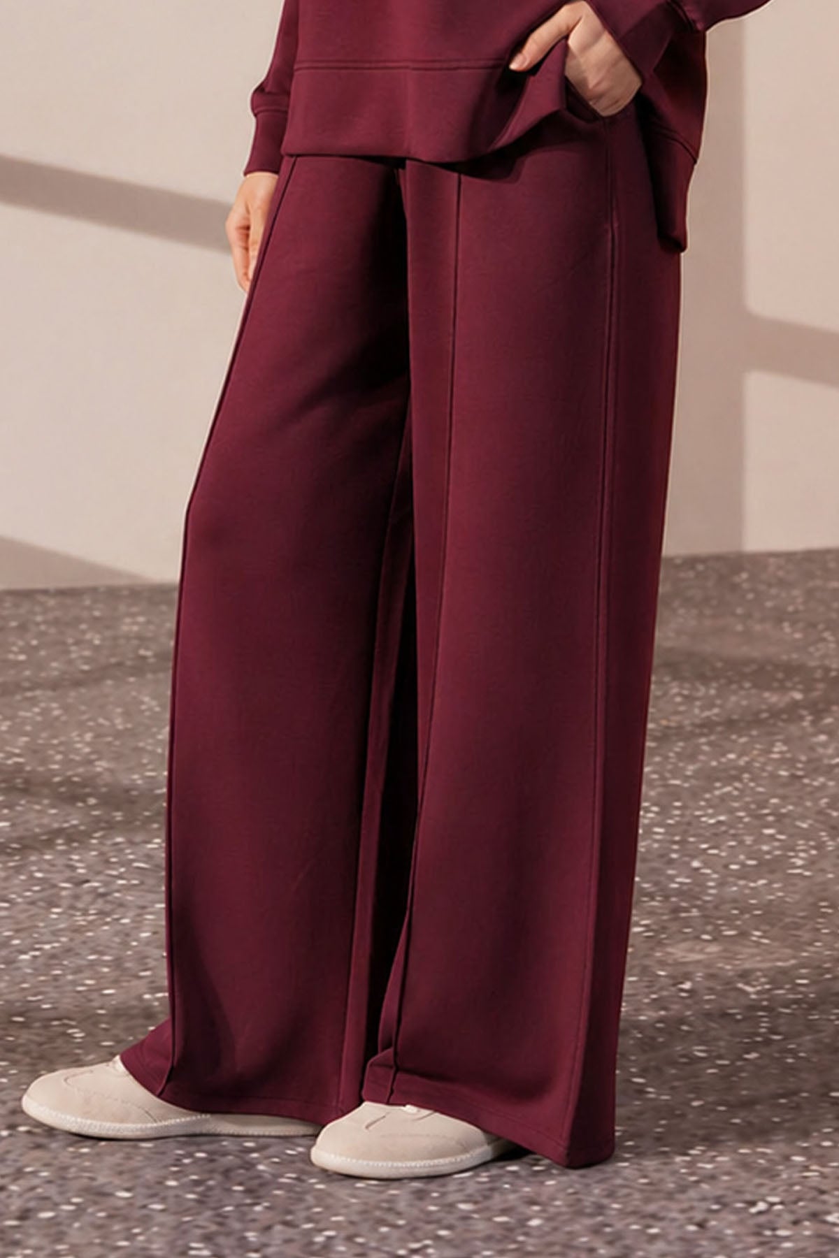 PLEATED WIDE LEG TROUSER CLOUDLUX