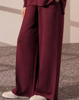 PLEATED WIDE LEG TROUSER CLOUDLUX
