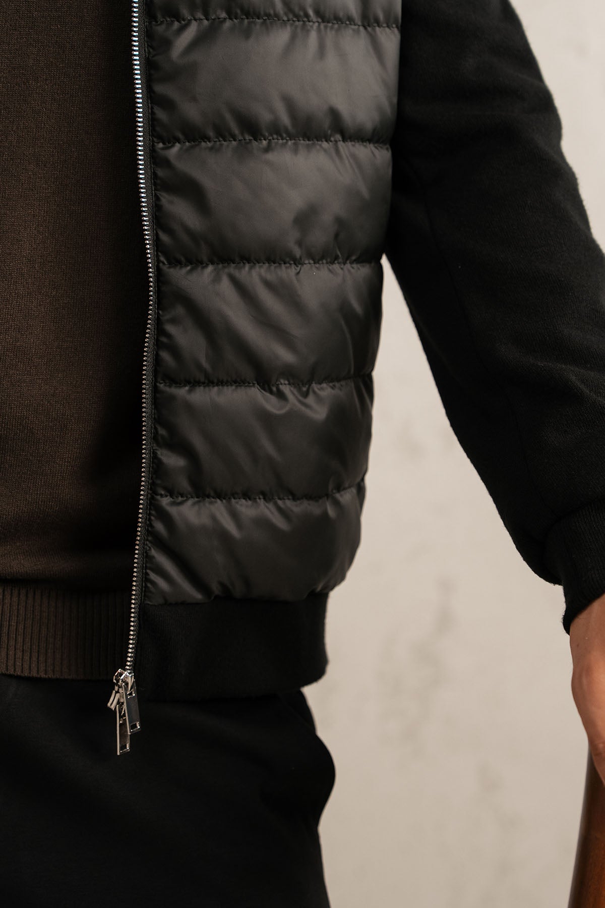 KNIT HYBRID JACKET