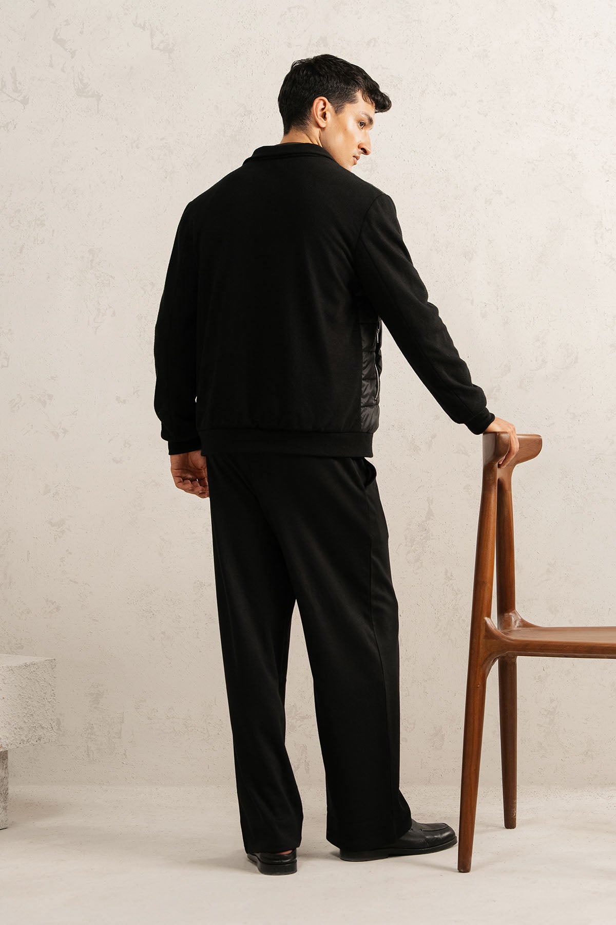KNIT HYBRID JACKET