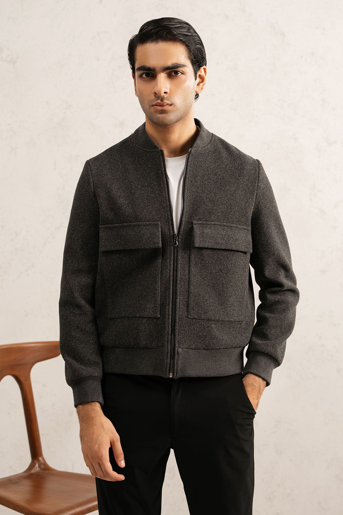KNIT UTILITY JACKET