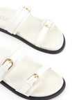 BUCKLED SLIDER SANDALS