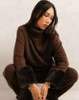 HIGH-NECK RIBBED KNIT SET