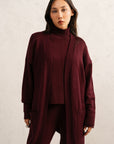 DEEP BURGUNDY KNIT SET