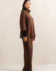 HIGH-NECK RIBBED KNIT SET
