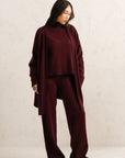 DEEP BURGUNDY KNIT SET