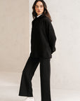 RELAXED LONG HOODIE-TERRY