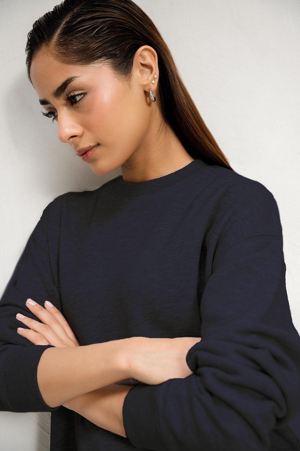 LONG SWEATSHIRT - PIMA TERY